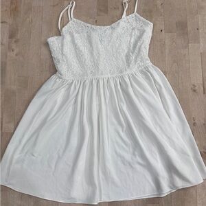 H&M White Lace Mini Dress
